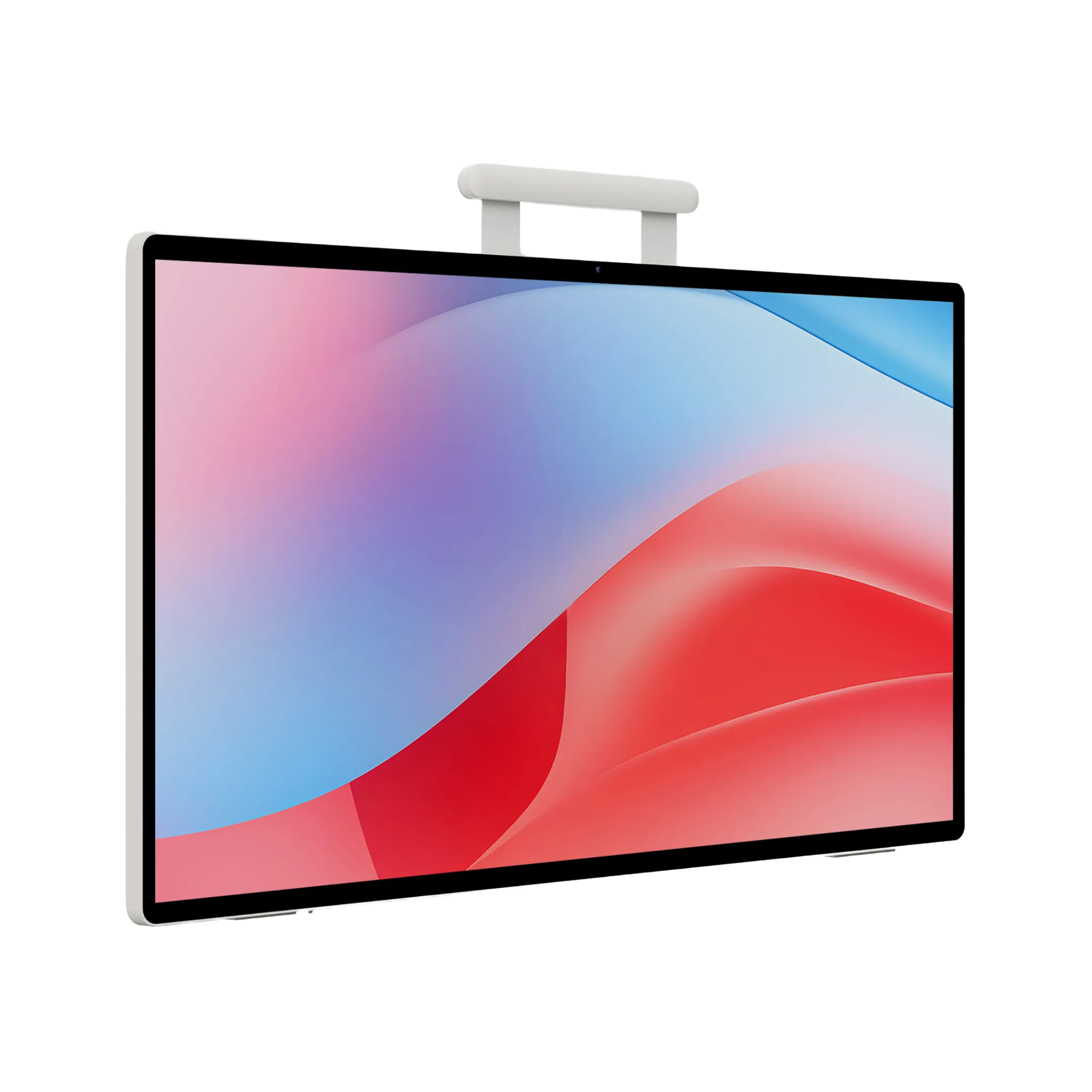 Portable 24 angled display with integrated handle