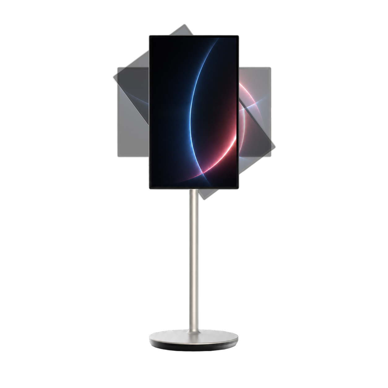 Titanium display in a premium turnable view